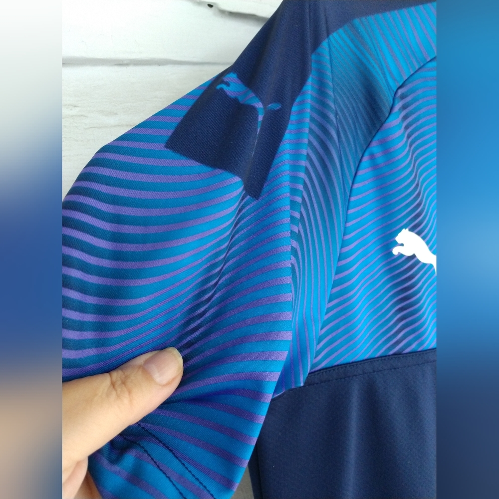 Puma dryCell Peacoat Blue Jersey Top Size Small Unisex Sporty Athletic - Picture 7 of 12
